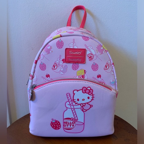 ?Loungefly Hello‎ Kitty Strawberry Milk Exclusive Mini Backpack - New! main image 4